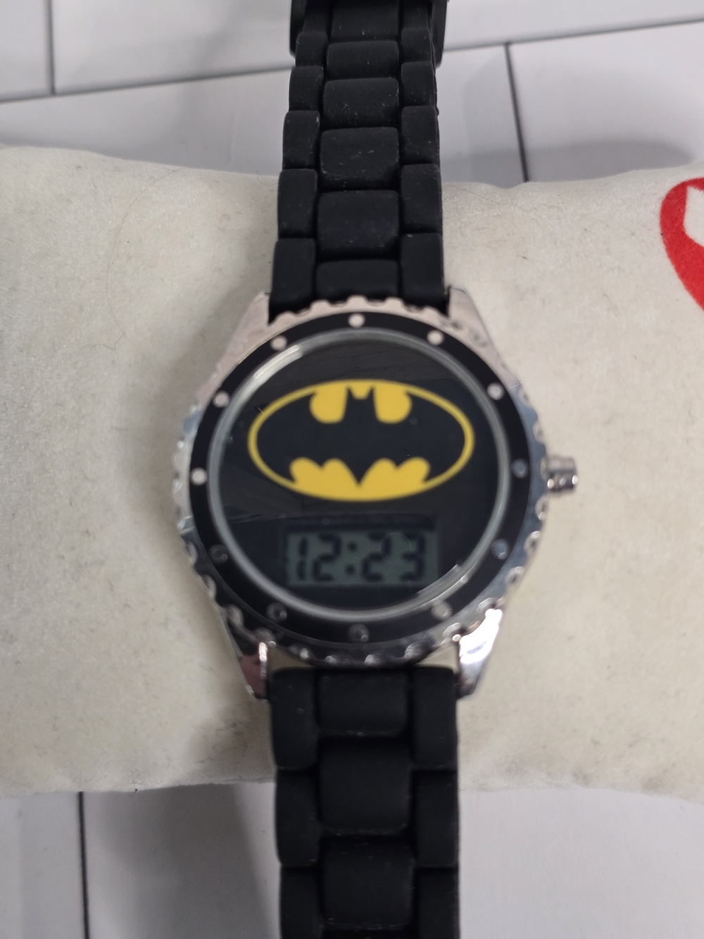 Batman Black and Yellow Digital Logo Watch